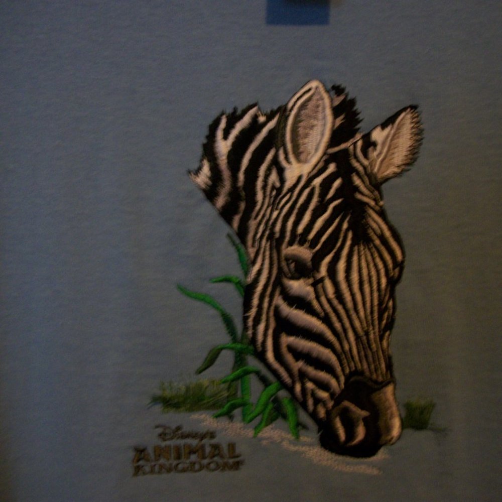 Disney Animal Kingdom Zebra SS Tee Sz LARGE NWT - Picture 2 of 5